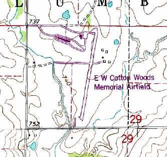 1981 Map of Woods Memorial Airport